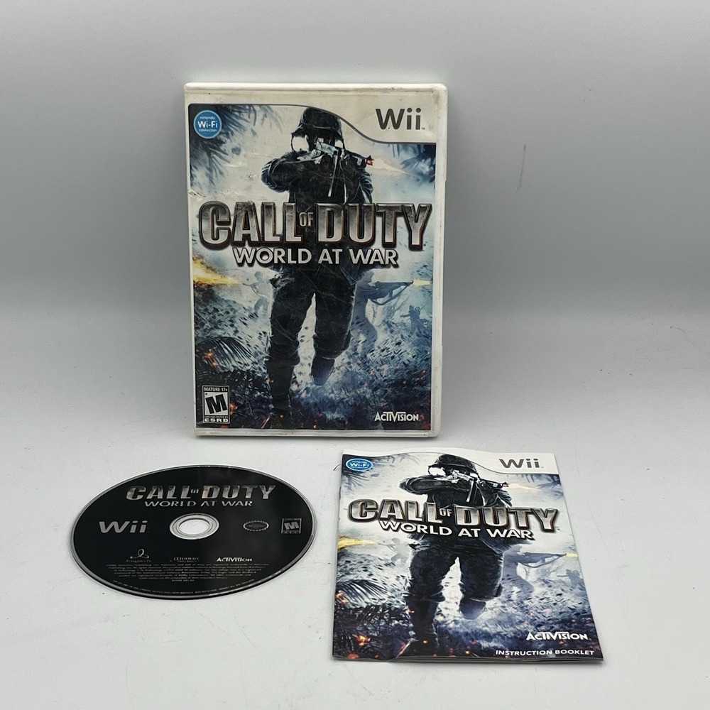 Call of Duty: World at War - Nintendo Wii Complete w/ Manual TESTED Damaged Case